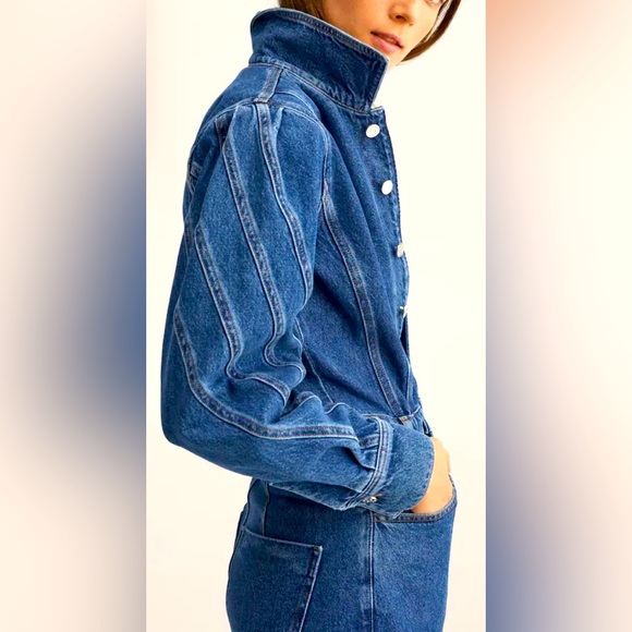 Mango Denim Jumpsuit - Picture 2 of 9